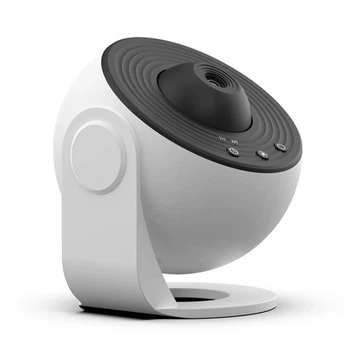 Проектор-ночник звездного неба Galaxy Light Projector 180 с вращением на 360°, с 13 космическими слайдами и таймером сна Белый