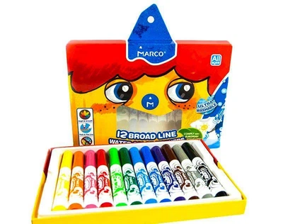 Фломастери Marco Super Washable Jumbo 12 кольорів (1632-12CB FM)