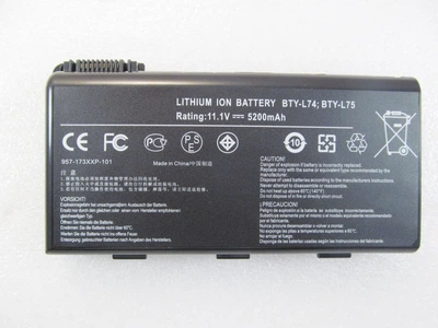 Батарея для ноутбука MSI BTY-L74, 5200mAh, 6cell, 11.1V, Li-ion, черная,