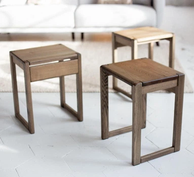 Табурет дерев'яний кухонний KOSKO Legs S-2 37*32*47 Ясен Ebenholz
