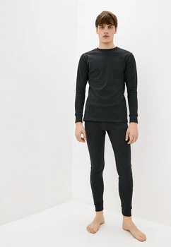Чоловічий комплект натільної білизни з байки з анатомічним кроєм HiBrand L Антрацит (hb1545256069)