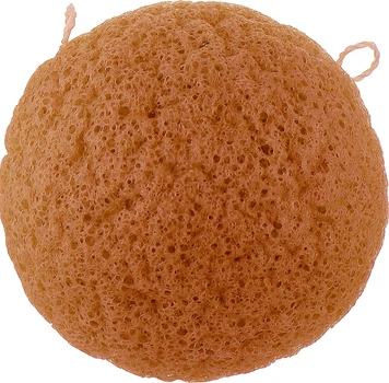 Мини-спонж конжаковый 55 х 25 мм, полусфера - Cosmo Shop Konjac Sponge Red Clay Craft Box (1226055-27067754)
