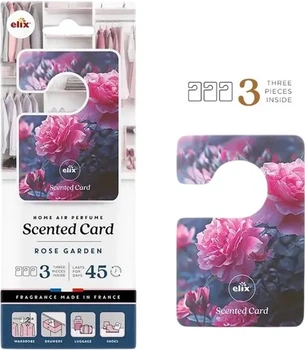 Ароматизирующая карточка Elix Rose Garden для гардероба 3 шт (5906074159222)