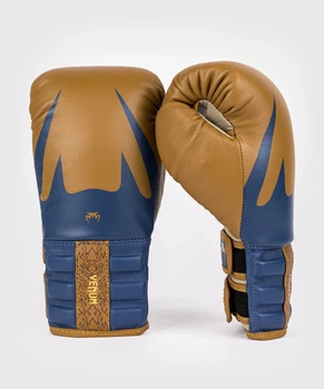 Боксреські рукавиці Venum Reverso Boxing Gloves - Camel / Royal Blue (VENUM-0411-035-14 oz)