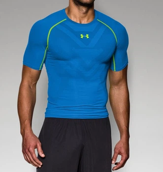 Компрессионная футболка Under Armour HeatGear ArmourVent Compression T-Shirt Blue Jet (1253739-405-XL)
