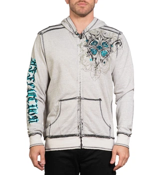 Худі Affliction Awakening Light Reversible Zip Hood Off White Black (A26808-OWBK-M)