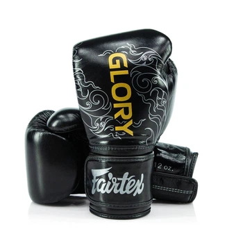 Боксерские перчатки Fairtex X Glory Kickboxing Competition and Training Gloves BGVG3 Black Silver (BGVG3-BKSL-12oz)