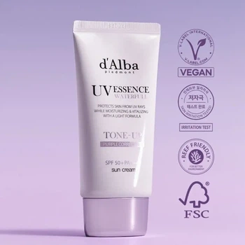 Солнцезащитный крем для осветления кожи D'Alba Waterfull Tone-Up Sun Cream PurpleSPF 50+ 50мл