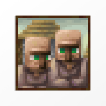Картина на полотне пиксельная Humble (Скромный) из игры Майнкрафт 50x50 см