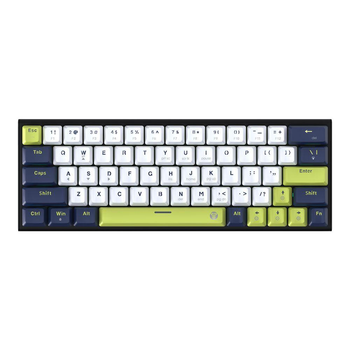 Игровая проводная клавиатура механическая Fantech ATOM63 MK874V2 Mori Blue Switch |УКР/АНГ раскладка| с RGB подсветкой White-Blue