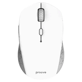 Беспроводная игровая мышь Proove Sweeper ВТ5.0, 2.4G, 6 кнопок, 1600DPI, безшумная white