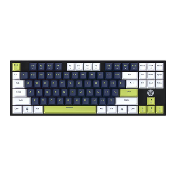 Игровая проводная клавиатура механическая Fantech ATOM87S MK877S Mori Blue Switch|УКР/АНГ раскладка| с RGB подсветкой Blue Switch Blue-White