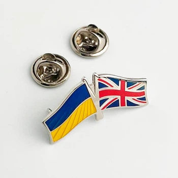 Значок Dobroznak Україна-Британія (6157)