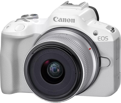 Фотоапарат Canon EOS R50 + RF-S 18-45mm F4.5-6.3 IS STM White (5812C013)