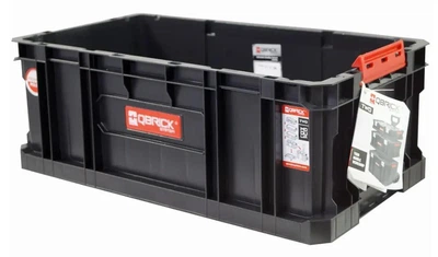 Модульный ящик с открытым доступом для инструментов Qbrick System Two Box 200 для домашней мастерской и гаража Органайзер Черно-красный Органайзер