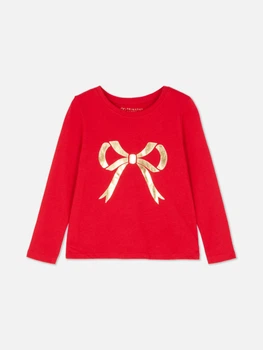 Лонгслів Primark червоний з принтом GQFVF140 116