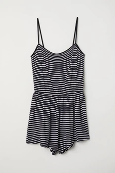 Комбінезон H&M Divided чорний в білу смужку PTWLZ564 XXS