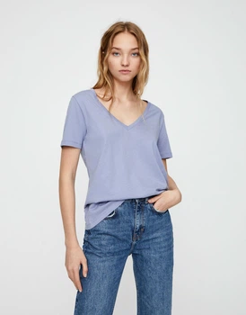 Футболка Pull & Bear блідо-блакитний MCCMP421 XS