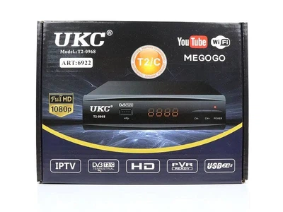 Тюнер цифровой UKC T2-0968 DVB-T2/C с Wi-Fi адаптером, YouTube, MEGOGO, IPTV, Full HD