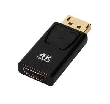 Перехідник з DisplayPort на HDMI адаптер 4К UltraHD converter video/audio Black (500082)