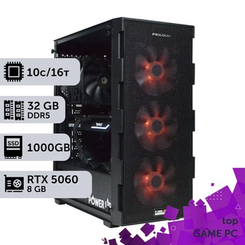 Игровой компьютер GamePC TOP #534 Core i5 13400F/32 GB/SSD 1TB/GeForce RTX 5060 8GB сборка для киберспорта современных игр стрима