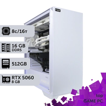 Ігровий комп'ютер GamePC TOP #529 Ryzen 7 8700F/16 GB/SSD 512GB/GeForce RTX 5060 8GB збірка для кіберспорту сучасних ігор стриму