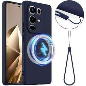 Защитный чехол Deexe Silicone Case with MagSafe для Infinix Note 50 Pro Plus - Dark Blue