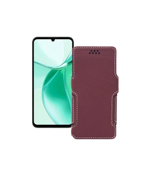 Чохол-книжка з екошкіри для телефону ZTE Blade A35 Бордовий