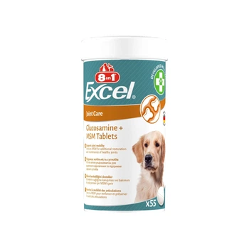 Витамины для щенков и взрослых собак 8in1 Excel Glucosamine + MSM для суставов 55 шт