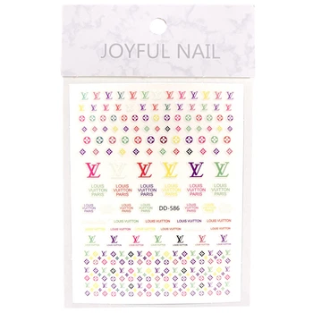 Наклейки 3D Joyful Nail DD-586 "Бренд" на клейкой основе для дизайна и декора ногтей