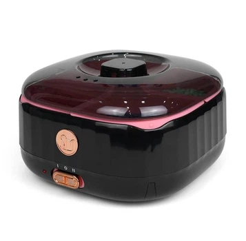 Черный воскоплав SM-5001A (100W 200мл) с переключателем и силиконовыми чашами - для депиляции