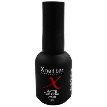 Топовое матовое покрытие для гель-лака X Nail Bar Matte Top Сoat с липким слоем 15 мл
