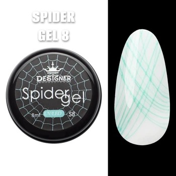 Паутинка Spider Gel (Голубой S8) Дизайнер 8 мл для дизайна и декора ногтей