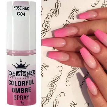 Спрей-пудра Rose pink C04 для омбре Colorful Ombre Spray Дизайнер (7г) для дизайна ногтей