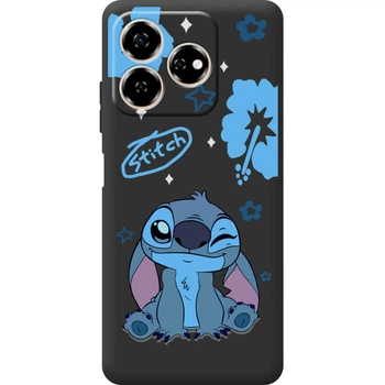 Силиконовый Черный Чехол с Картинкой для ZTE Nubia V60 Принт (Стич, Stitch) (58283-ysb012)