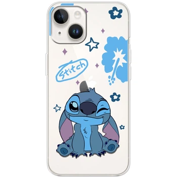 Силіконовий Прозорий Чохол з Картинкою для IPhone 15 Принт (Стіч, Stitch) (49166-ysp002)
