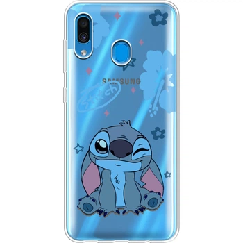 Силиконовый Прозрачный Чехол с Картинкой для Samsung Galaxy A30 (A305) Принт (Стич, Stitch) (36416-ysp002)