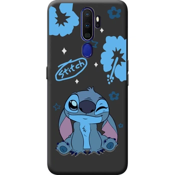 Силиконовый Черный Чехол с Картинкой для OPPO A5 2020 Принт (Стич, Stitch) (038524-ysb012)