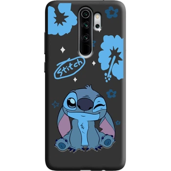 Силиконовый Черный Чехол с Картинкой для Xiaomi Redmi Note 8 Pro Принт (Стич, Stitch) (38222-ysb012)