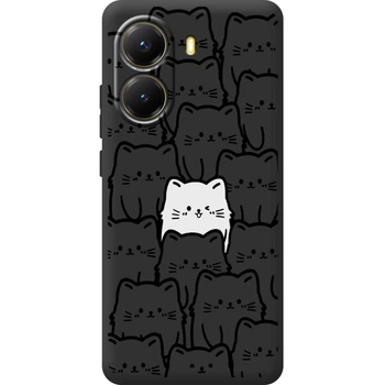 Силіконовий Чорний Чохол з Картинкою для Xiaomi Poco X7 Pro Принт (Котики) (65046-ysb013)