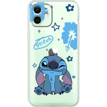 Силиконовый Прозрачный Чехол с Картинкой для IPhone 12 Принт (Стич, Stitch) (41161-ysp002)