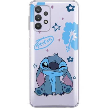 Силиконовый Прозрачный Чехол с Картинкой для Samsung Galaxy A32 4G (A325) Принт (Стич, Stitch) (42084-ysp002)