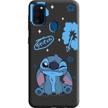 Силиконовый Черный Чехол с Картинкой для Samsung Galaxy M30s (M307) Принт (Стич, Stitch) (38209-ysb012)
