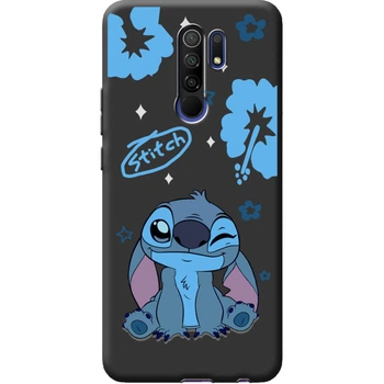 Силиконовый Черный Чехол с Картинкой для Xiaomi Redmi 9 Принт (Стич, Stitch) (40233-ysb012)