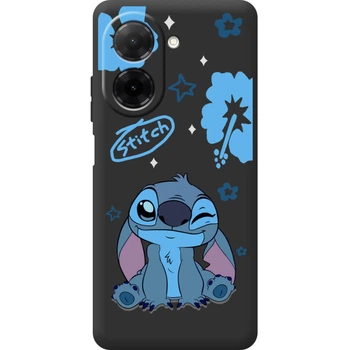 Силиконовый Черный Чехол с Картинкой для Xiaomi Poco C71 Принт (Стич, Stitch) (67911-ysb012)