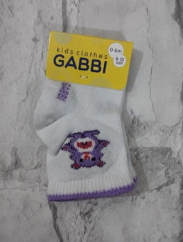 Шкарпетки для немовлят GABBI 8-10 білий артикул 0406