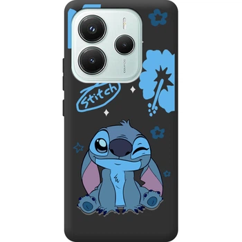 Силиконовый Черный Чехол с Картинкой для Xiaomi Redmi Note 14 5G Принт (Стич, Stitch) (64588-ysb012)