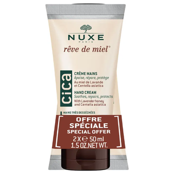 Krem do rąk Nuxe Reve de Miel Hand Cream CICA dla skóry suchej i zniszczonej 2 x 50 ml (3264680036378)