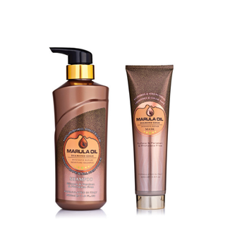 Набір косметики для волосся Clever Cosmetics Шампунь Marula Oil 500 мл + Маска Marula Oil 300 мл
