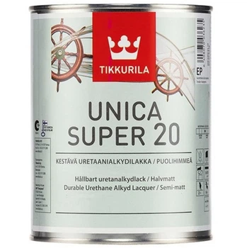 Лак напівматовий Tikkurila Unica Super 20 База ЕР (прозора, під тонування) 0.9л